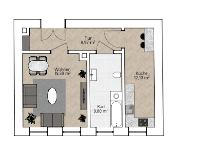 Prodej bytu 2+1 53 m², Wiedebachstraße, Leipzig, Sasko Prodej bytu 2+1 53 m², Wiedebachstraße, Leipzig, Sasko