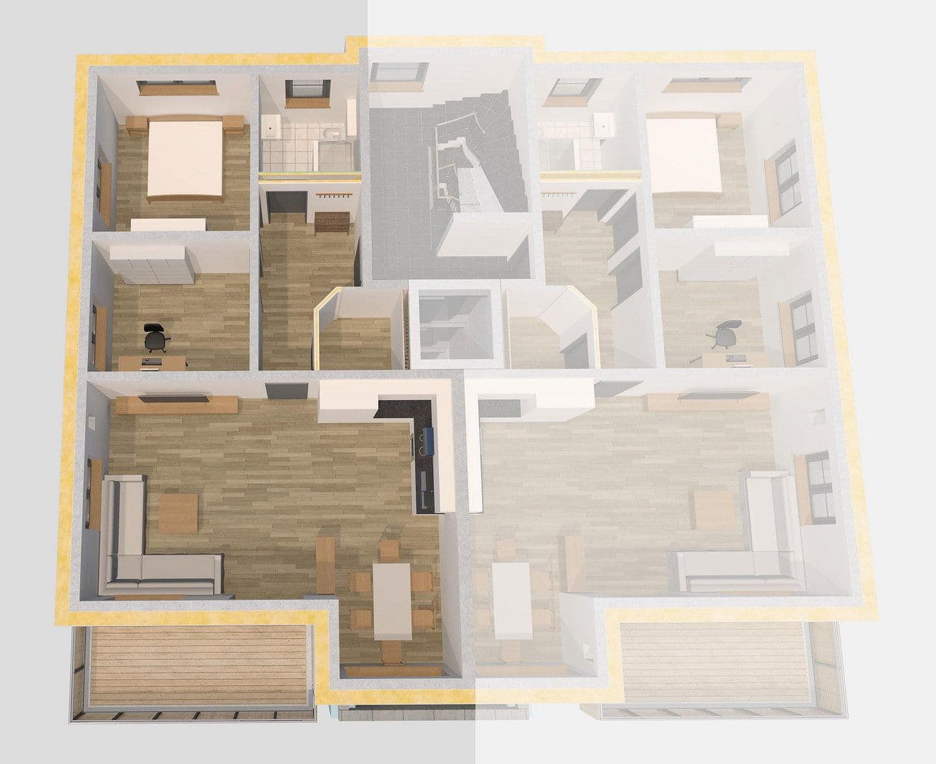 Pronájem bytu 3+1 78 m², Schloßstraße 11, Aham, Bavorsko Pronájem bytu 3+1 78 m², Schloßstraße 11, Aham, Bavorsko