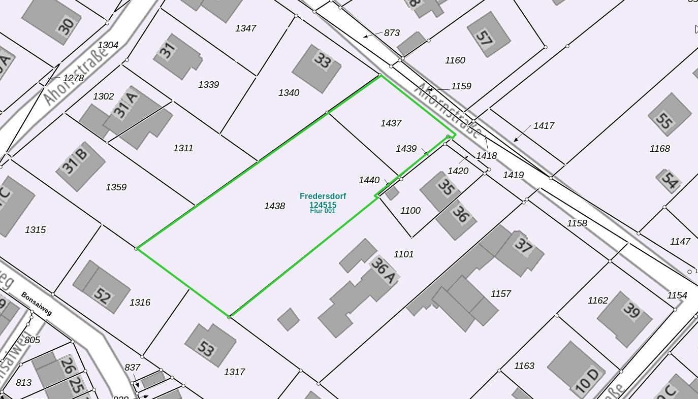 Prodej pozemku 2.274 m², Ahornstraße 34, Fredersdorf-Vogelsdorf, Braniborsko Prodej pozemku 2.274 m², Ahornstraße 34, Fredersdorf-Vogelsdorf, Braniborsko