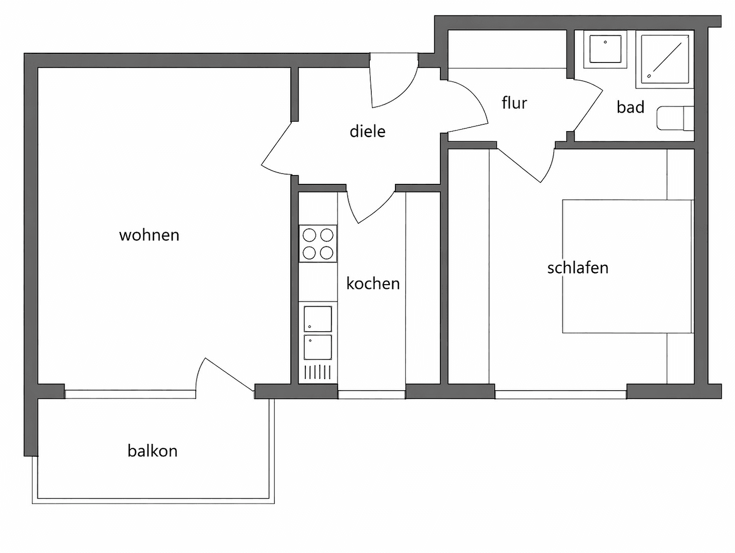 Pronájem bytu 2+1 53 m², Hanau, Hessen Pronájem bytu 2+1 53 m², Hanau, Hessen
