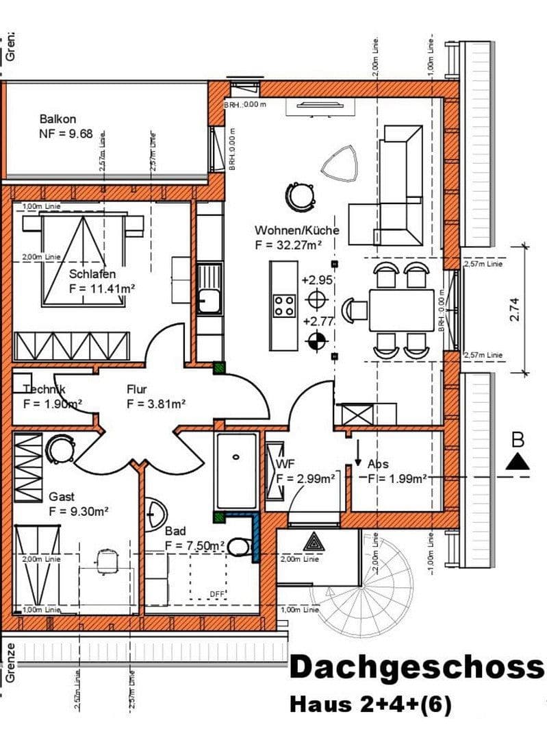Pronájem bytu 3+1 71 m², Gemünden, Porýní-Falc Pronájem bytu 3+1 71 m², Gemünden, Porýní-Falc