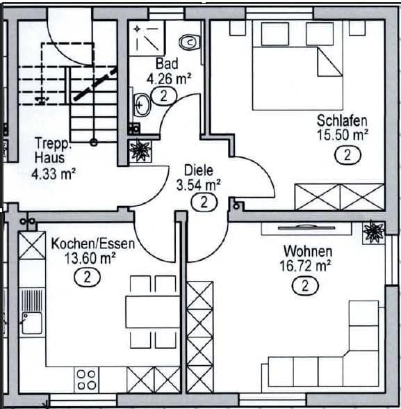 Prodej bytu 2+kk 52 m², Wichernstraße 4, Niederwerrn, Bavorsko Prodej bytu 2+kk 52 m², Wichernstraße 4, Niederwerrn, Bavorsko