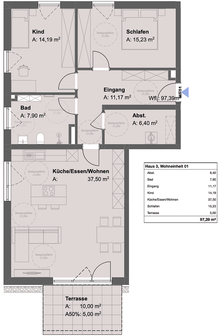 Pronájem bytu 3+1 104 m², Am Steinkart 5b, Bad Griesbach i.Rottal, Bavorsko Pronájem bytu 3+1 104 m², Am Steinkart 5b, Bad Griesbach i.Rottal, Bavorsko