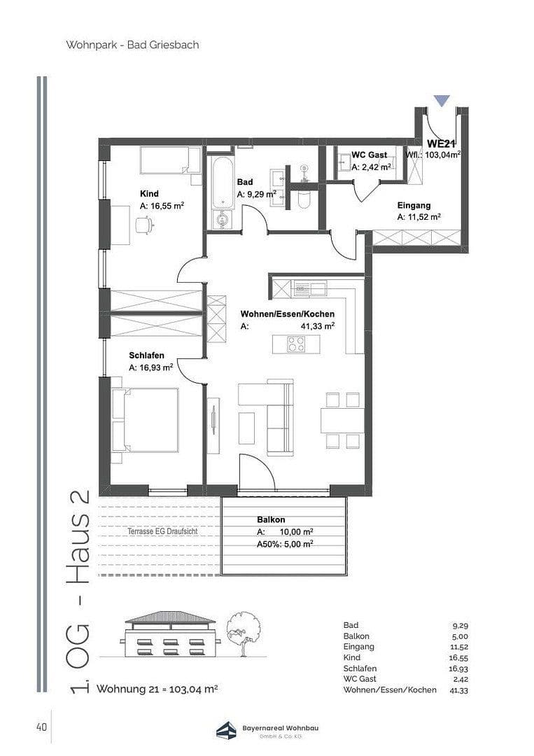 Pronájem bytu 3+1 104 m², Am Steinkart 5b, Bad Griesbach i.Rottal, Bavorsko Pronájem bytu 3+1 104 m², Am Steinkart 5b, Bad Griesbach i.Rottal, Bavorsko
