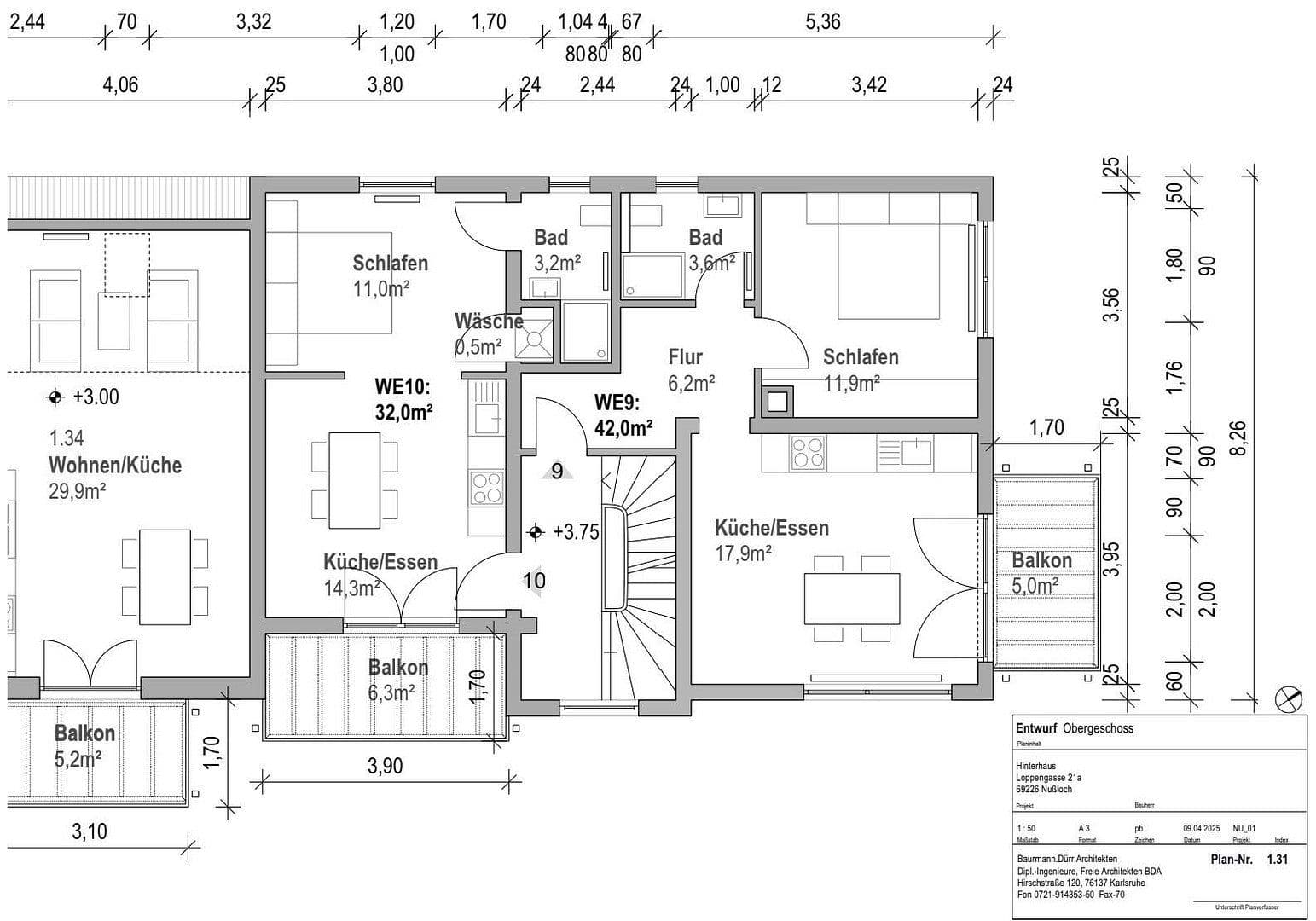Pronájem bytu 3+1 72 m², Loppengasse 21 A, Nußloch, Bádensko-Württembersko Pronájem bytu 3+1 72 m², Loppengasse 21 A, Nußloch, Bádensko-Württembersko