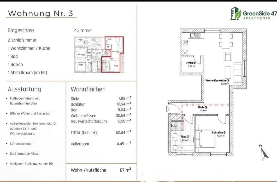Pronájem bytu 2+1 50 m², Attendorn, Severní Porýní-Vestfálsko Pronájem bytu 2+1 50 m², Attendorn, Severní Porýní-Vestfálsko