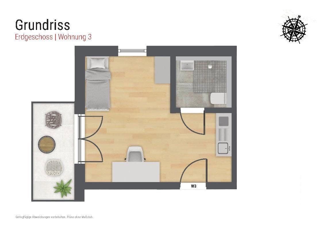 Pronájem bytu 1+1 27 m², Rebhuhnstr. 11, Augsburg, Bavorsko Pronájem bytu 1+1 27 m², Rebhuhnstr. 11, Augsburg, Bavorsko
