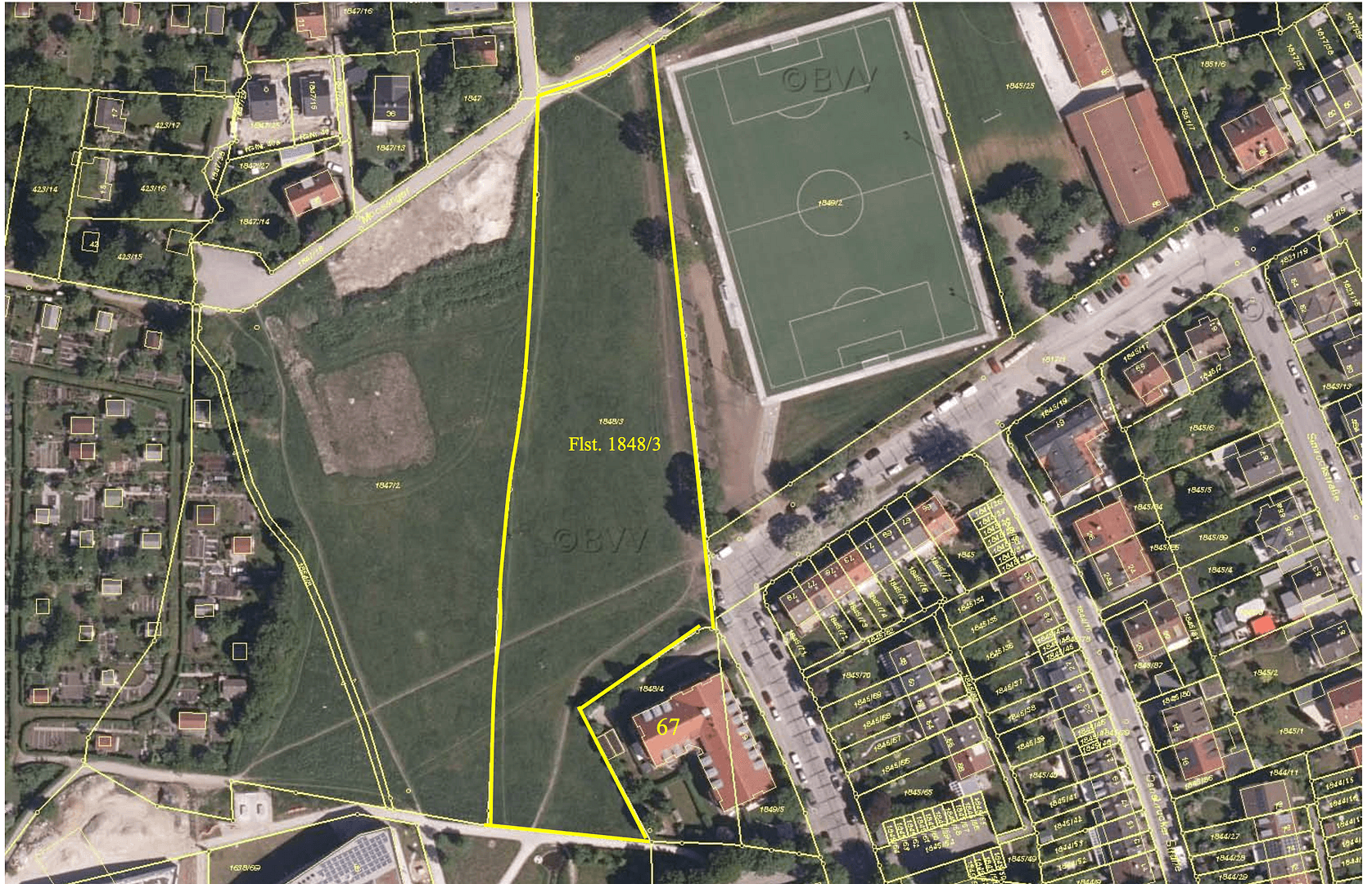 Prodej pozemku 9.138 m², Saarlouiser Straße Ecke Lauinger Straße, München, Bavorsko Prodej pozemku 9.138 m², Saarlouiser Straße Ecke Lauinger Straße, München, Bavorsko