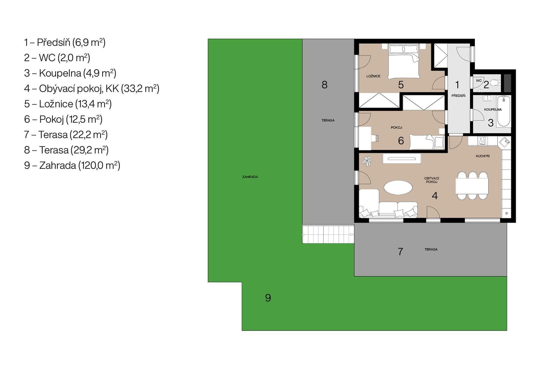 Prodej bytu 3+kk 76 m², K Beranovu, Praha, Praha Prodej bytu 3+kk 76 m², K Beranovu, Praha, Praha