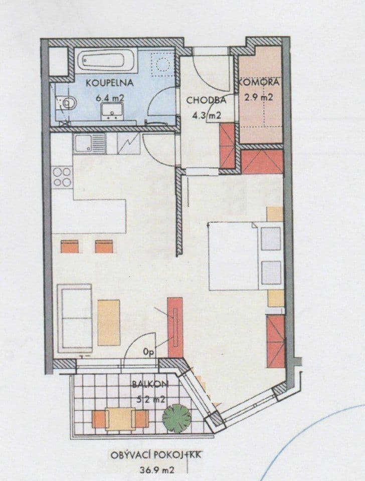 Pronájem bytu 2+kk 53 m², Makedonská, Praha, Praha Pronájem bytu 2+kk 53 m², Makedonská, Praha, Praha