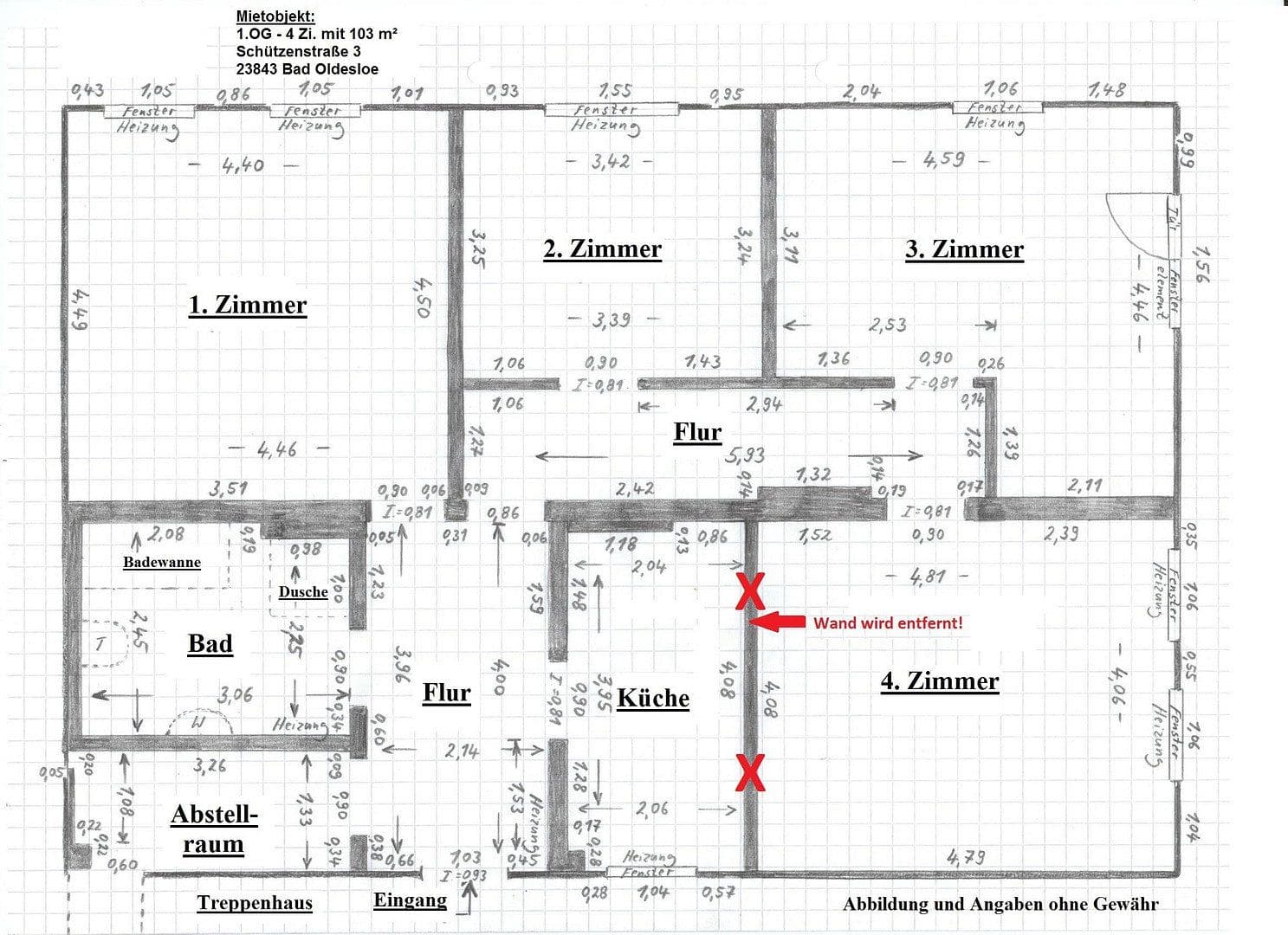 Pronájem bytu 4+1 103 m², Bad Oldesloe, Šlesvicko-Holštýnsko Pronájem bytu 4+1 103 m², Bad Oldesloe, Šlesvicko-Holštýnsko