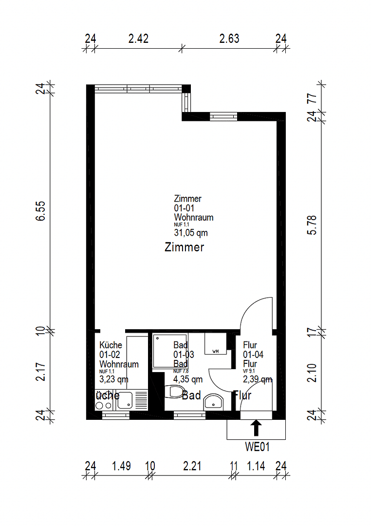 Pronájem bytu 1+1 41 m², Trendelenburgstraße 2, Leipzig, Sasko Pronájem bytu 1+1 41 m², Trendelenburgstraße 2, Leipzig, Sasko