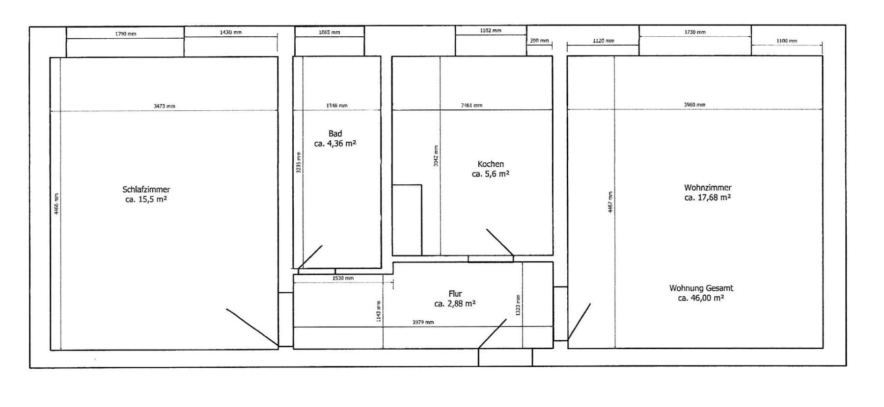 Pronájem bytu 2+1 46 m², Markkleeberg, Sasko Pronájem bytu 2+1 46 m², Markkleeberg, Sasko