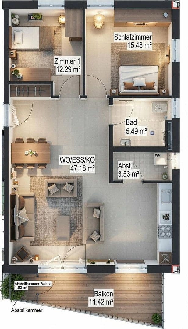 Pronájem bytu 3+1 94 m², Im Dorf 100B, Nordrach, Bádensko-Württembersko Pronájem bytu 3+1 94 m², Im Dorf 100B, Nordrach, Bádensko-Württembersko