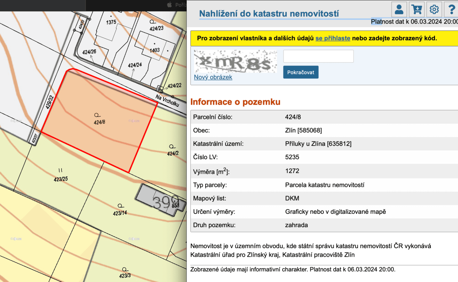 Prodej pozemku 1.272 m², Dřevnická, Zlín, Zlínský kraj Prodej pozemku 1.272 m², Dřevnická, Zlín, Zlínský kraj