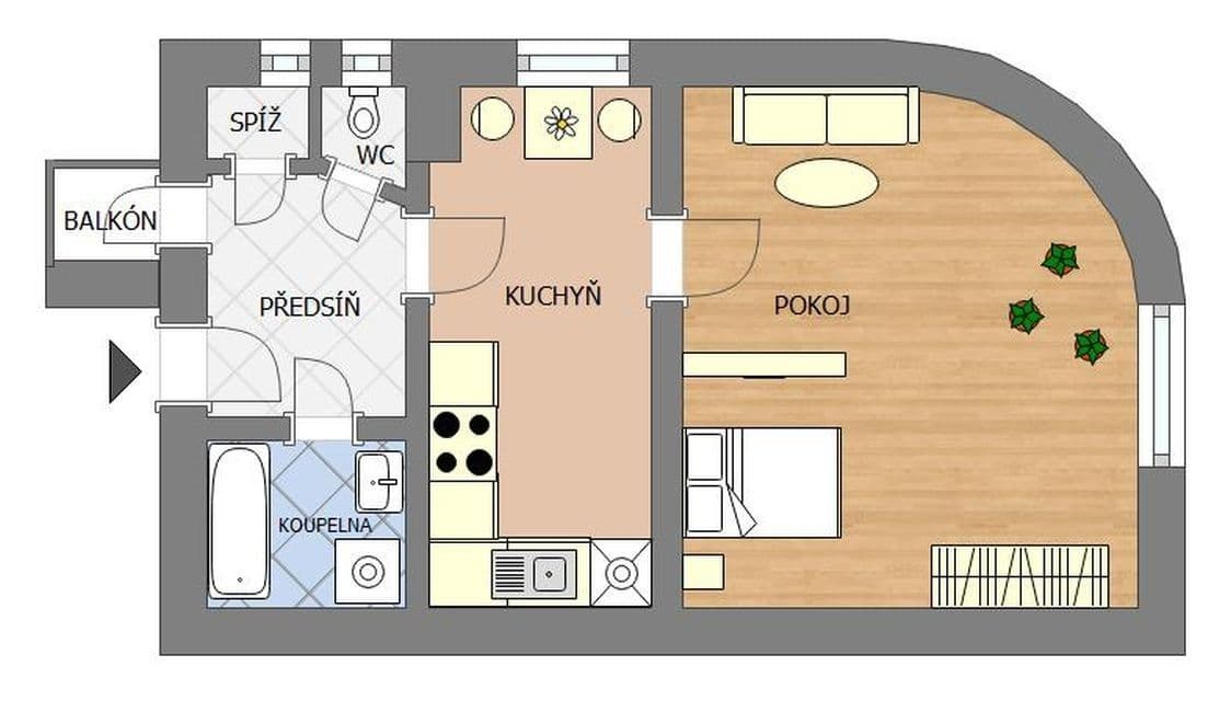 Pronájem bytu 1+1 44 m², Jarošova, Znojmo, Jihomoravský kraj Pronájem bytu 1+1 44 m², Jarošova, Znojmo, Jihomoravský kraj