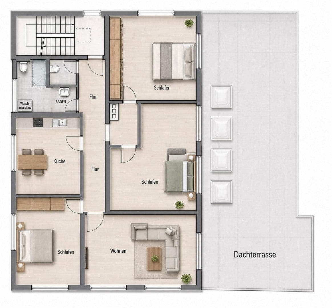 Pronájem bytu 4+1 138 m², Kappel-Grafenhausen, Bádensko-Württembersko Pronájem bytu 4+1 138 m², Kappel-Grafenhausen, Bádensko-Württembersko