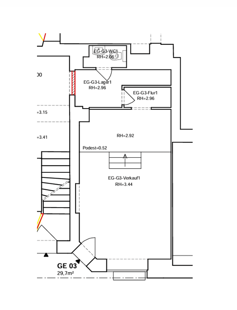 Pronájem nebytového prostoru 60 m², Reichsstraße 104, Berlin, Berlín Pronájem nebytového prostoru 60 m², Reichsstraße 104, Berlin, Berlín