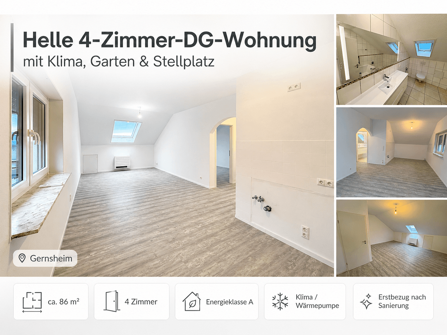Pronájem bytu 4+1 86 m², Gernotstraße, Gernsheim, Hessen Pronájem bytu 4+1 86 m², Gernotstraße, Gernsheim, Hessen