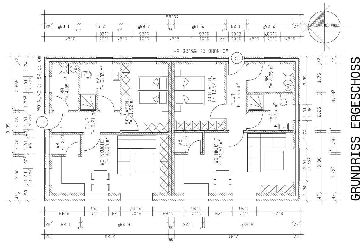 Prodej domu 56 m², pozemek 481 m², Aurich, Dolní Sasko Prodej domu 56 m², pozemek 481 m², Aurich, Dolní Sasko