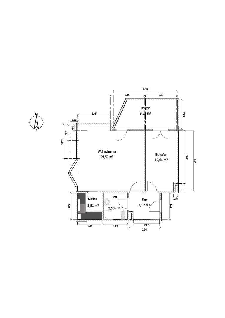 Pronájem bytu 2+1 51 m², Pecher Hauptstr. 76, Wachtberg, Severní Porýní-Vestfálsko Pronájem bytu 2+1 51 m², Pecher Hauptstr. 76, Wachtberg, Severní Porýní-Vestfálsko