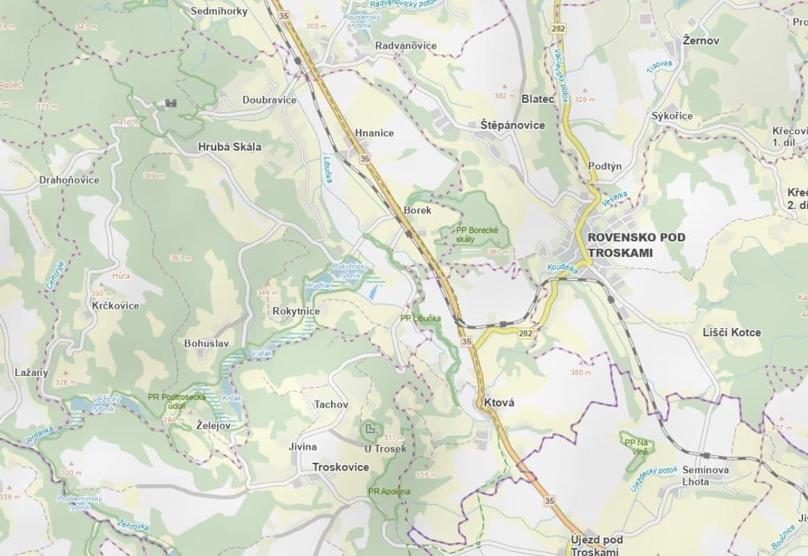 Prodej pozemku 4.562 m², Hrubá Skála, Liberecký kraj Prodej pozemku 4.562 m², Hrubá Skála, Liberecký kraj