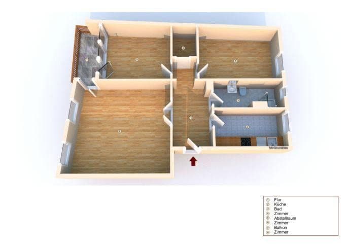 Pronájem bytu 3+1 77 m², Mainz, Porýní-Falc Pronájem bytu 3+1 77 m², Mainz, Porýní-Falc