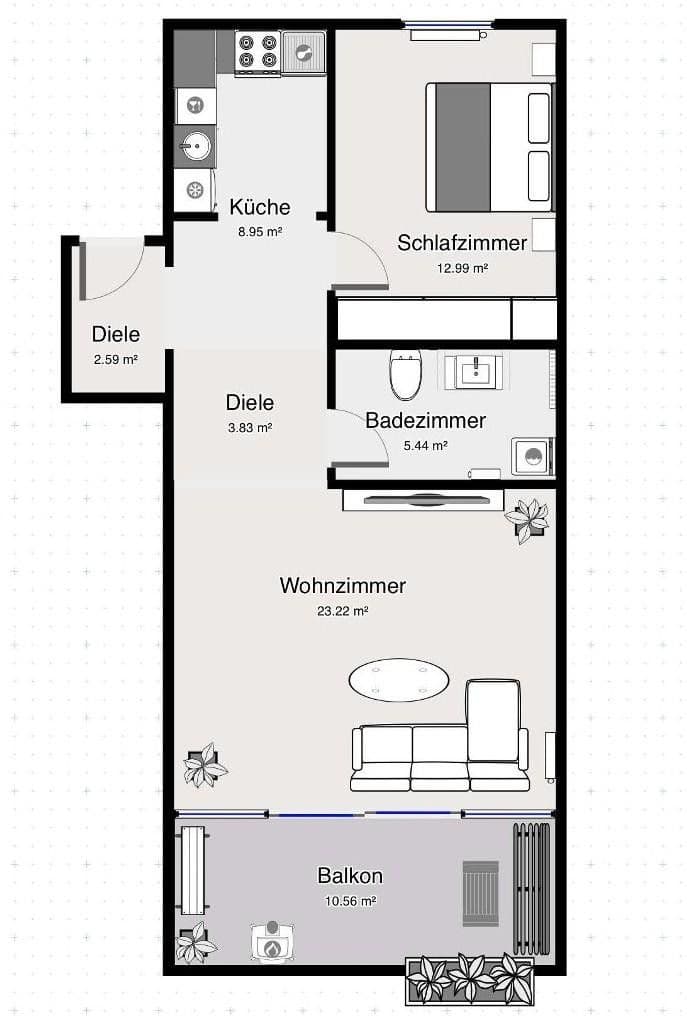 Prodej bytu 2+1 64 m², Nürnberg, Bavorsko Prodej bytu 2+1 64 m², Nürnberg, Bavorsko