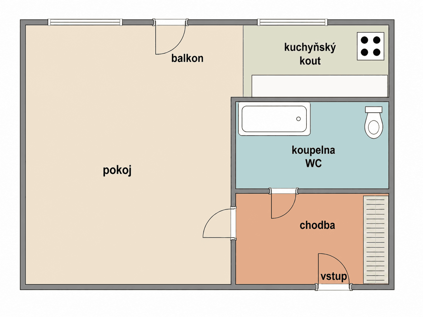 Pronájem bytu 1+kk 27 m², Bílkova, Náchod, Královéhradecký kraj Pronájem bytu 1+kk 27 m², Bílkova, Náchod, Královéhradecký kraj