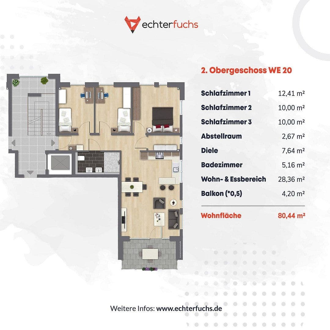 Pronájem bytu 4+1 81 m², Volksgartenstrasse 147, Mönchengladbach, Severní Porýní-Vestfálsko Pronájem bytu 4+1 81 m², Volksgartenstrasse 147, Mönchengladbach, Severní Porýní-Vestfálsko