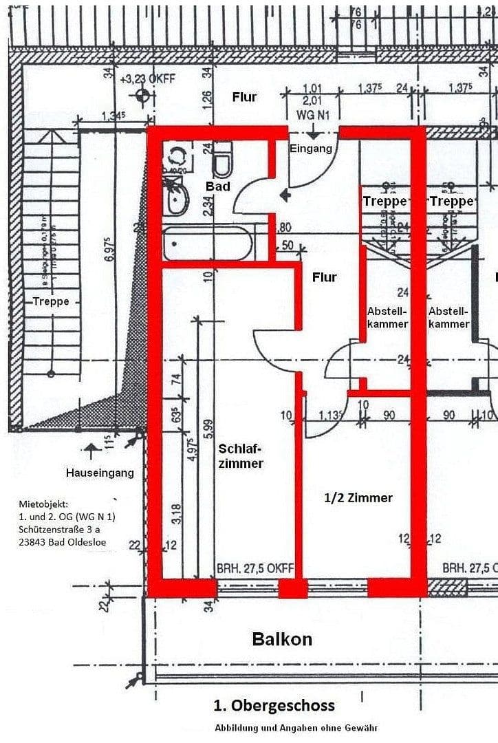 Pronájem bytu 2+kk 86 m², Schützenstraße 3 a, Bad Oldesloe, Šlesvicko-Holštýnsko Pronájem bytu 2+kk 86 m², Schützenstraße 3 a, Bad Oldesloe, Šlesvicko-Holštýnsko