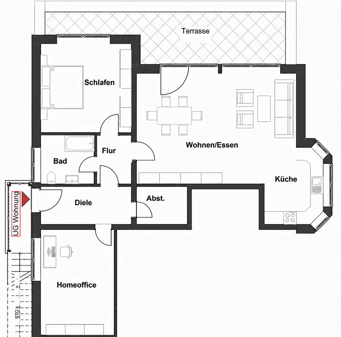 Pronájem bytu 3+1 105 m², Bad Wildungen, Hessen Pronájem bytu 3+1 105 m², Bad Wildungen, Hessen