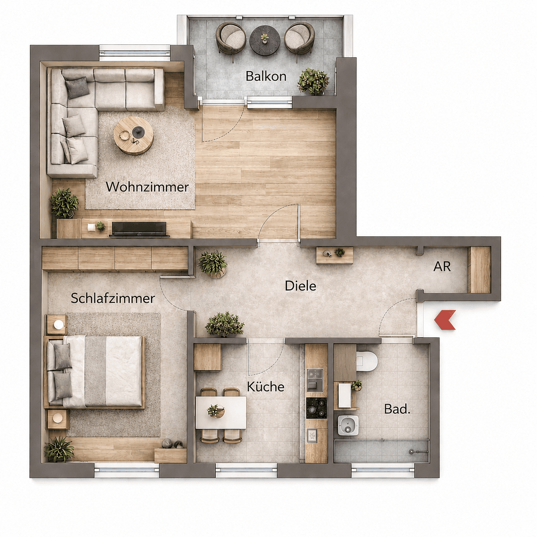 Prodej bytu 2+1 60 m², Kölner Straße 13, Bremen, Bremen Prodej bytu 2+1 60 m², Kölner Straße 13, Bremen, Bremen