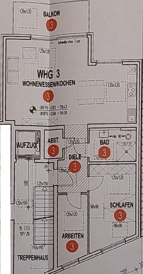 Pronájem bytu 3+1 82 m², Köln, Severní Porýní-Vestfálsko Pronájem bytu 3+1 82 m², Köln, Severní Porýní-Vestfálsko