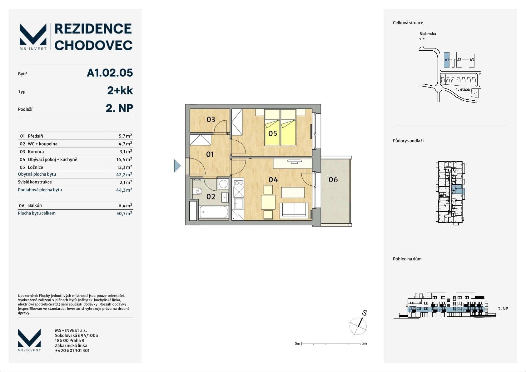 Pronájem bytu 2+kk 50 m², Blažimská, Praha, Praha Pronájem bytu 2+kk 50 m², Blažimská, Praha, Praha