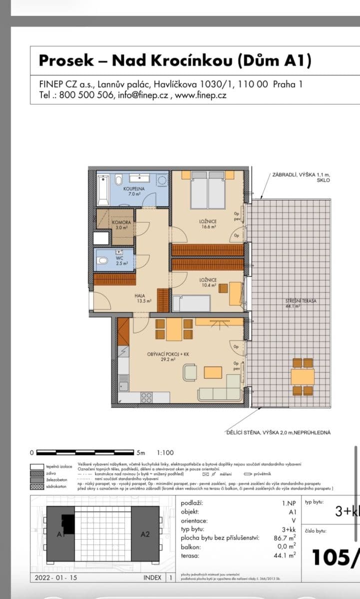 Pronájem bytu 3+kk 86 m², Prosecká, Praha, Praha Pronájem bytu 3+kk 86 m², Prosecká, Praha, Praha