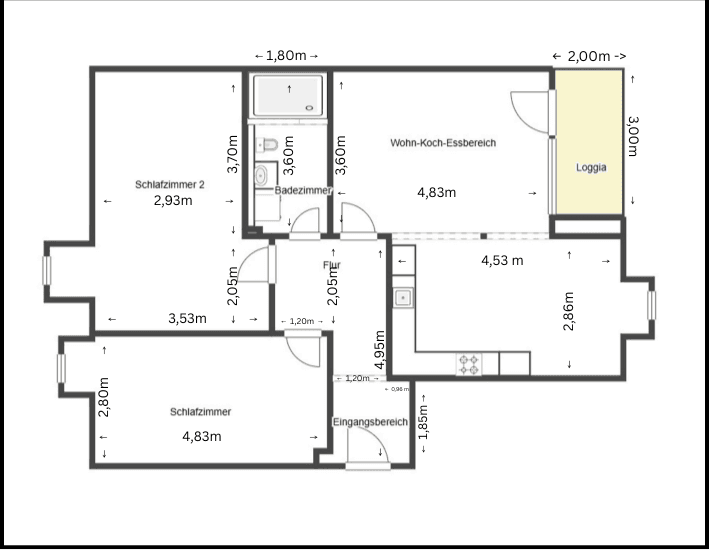 Pronájem bytu 3+1 80 m², Silberbrink 46, Münster, Severní Porýní-Vestfálsko Pronájem bytu 3+1 80 m², Silberbrink 46, Münster, Severní Porýní-Vestfálsko