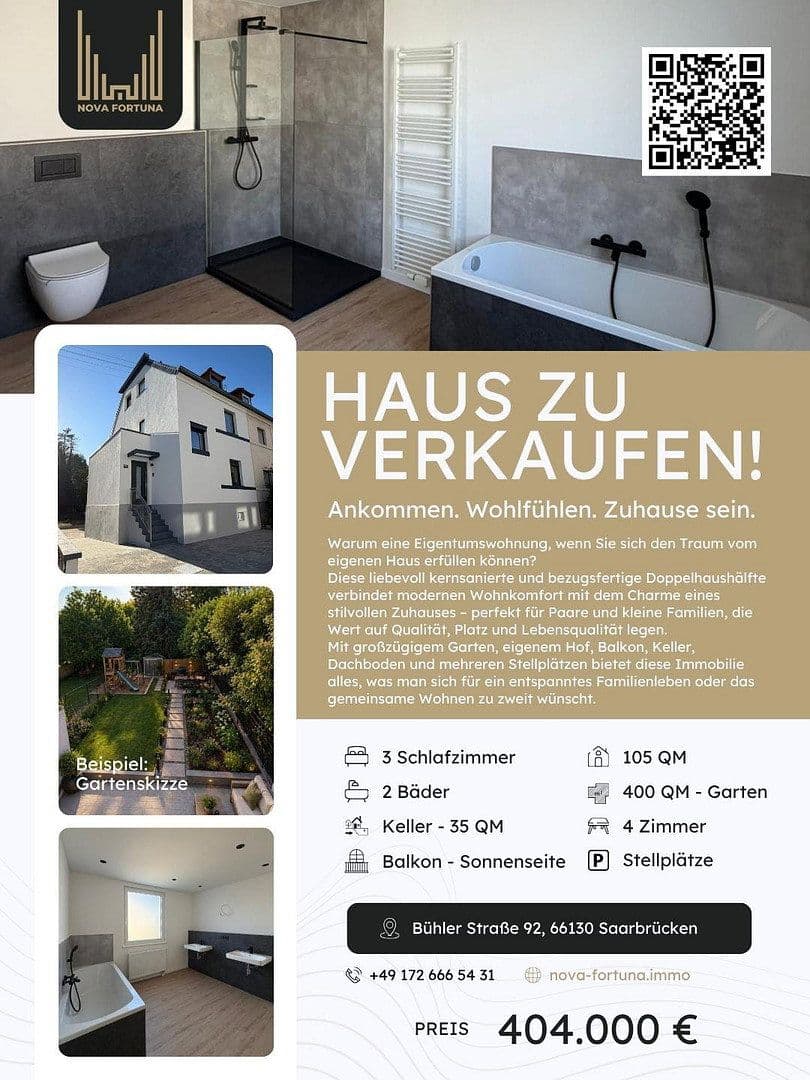 Prodej domu 100 m², pozemek 500 m², Saarbrücken, Země Sársko Prodej domu 100 m², pozemek 500 m², Saarbrücken, Země Sársko