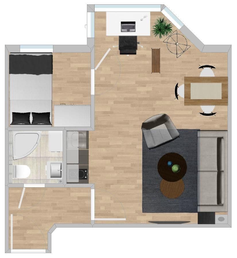 Pronájem bytu 2+1 30 m², Bussilliatweg 14, Hannover, Dolní Sasko Pronájem bytu 2+1 30 m², Bussilliatweg 14, Hannover, Dolní Sasko