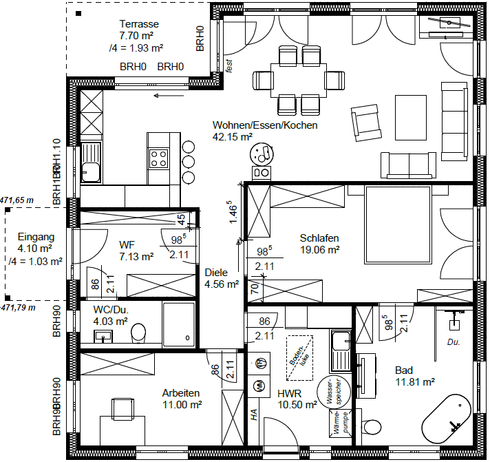 Prodej domu 114 m², pozemek 2.874 m², In den Gärten 2, Großerlach, Bádensko-Württembersko Prodej domu 114 m², pozemek 2.874 m², In den Gärten 2, Großerlach, Bádensko-Württembersko