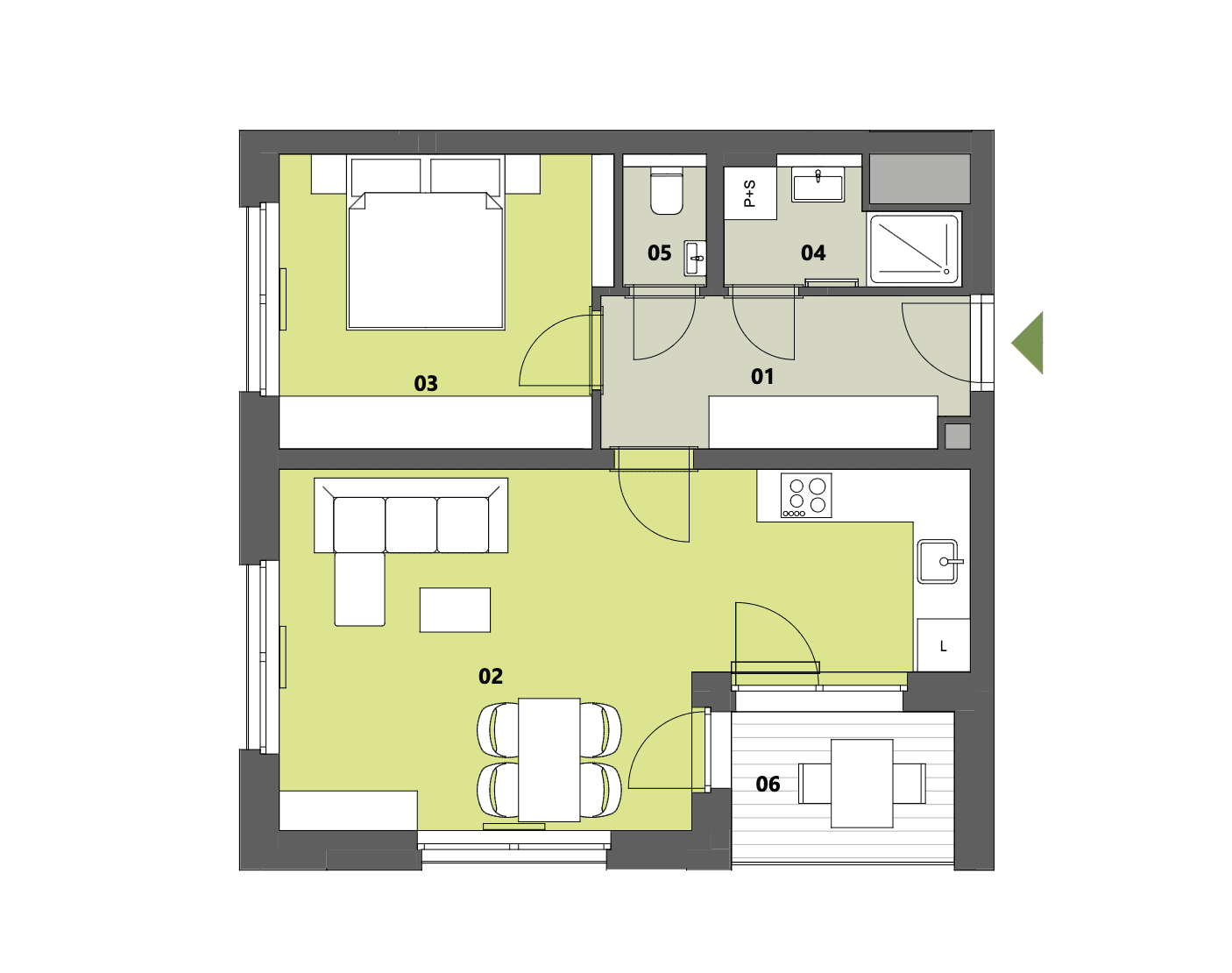 Pronájem bytu 2+kk 56 m², Na Palouku, Praha, Praha Pronájem bytu 2+kk 56 m², Na Palouku, Praha, Praha