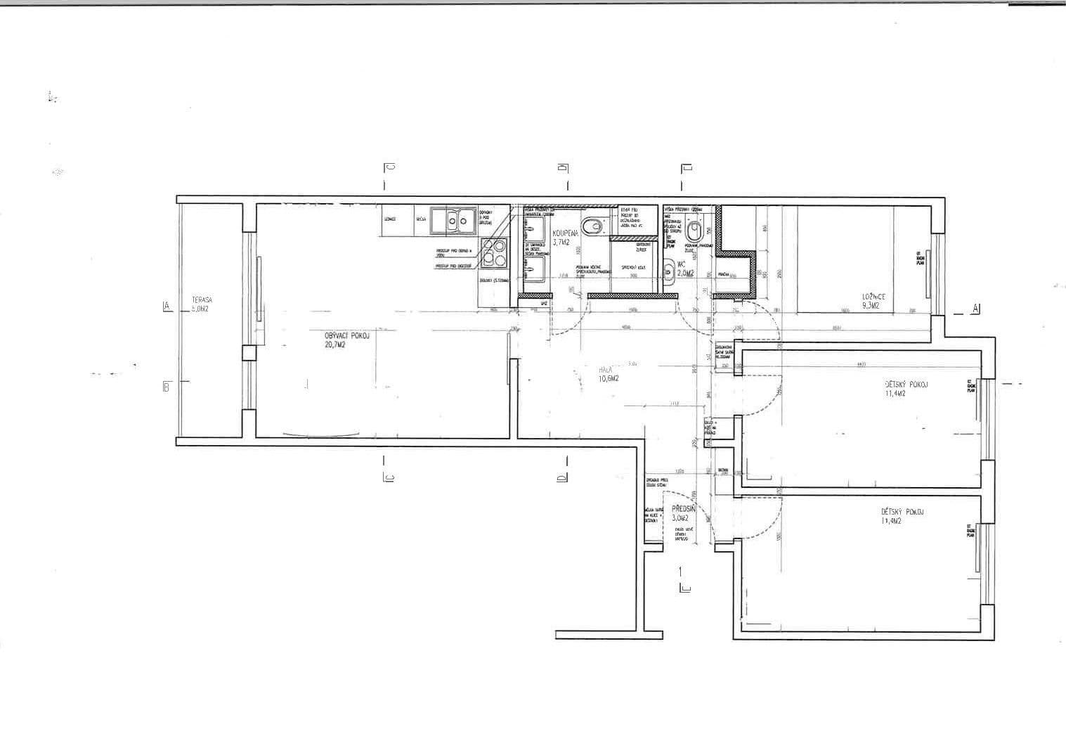Pronájem bytu 4+kk 72 m², Božetická, Praha, Praha Pronájem bytu 4+kk 72 m², Božetická, Praha, Praha