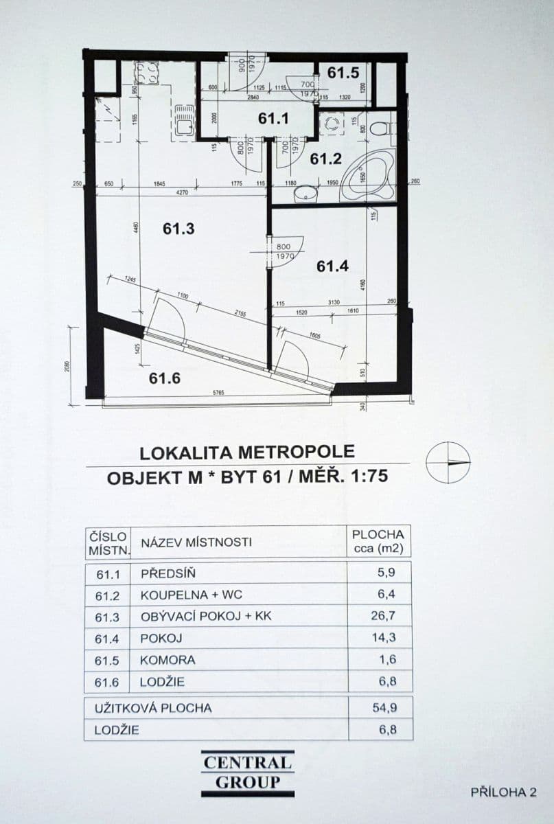 Prodej bytu 2+kk 55 m², Tulešická, Praha, Praha Prodej bytu 2+kk 55 m², Tulešická, Praha, Praha