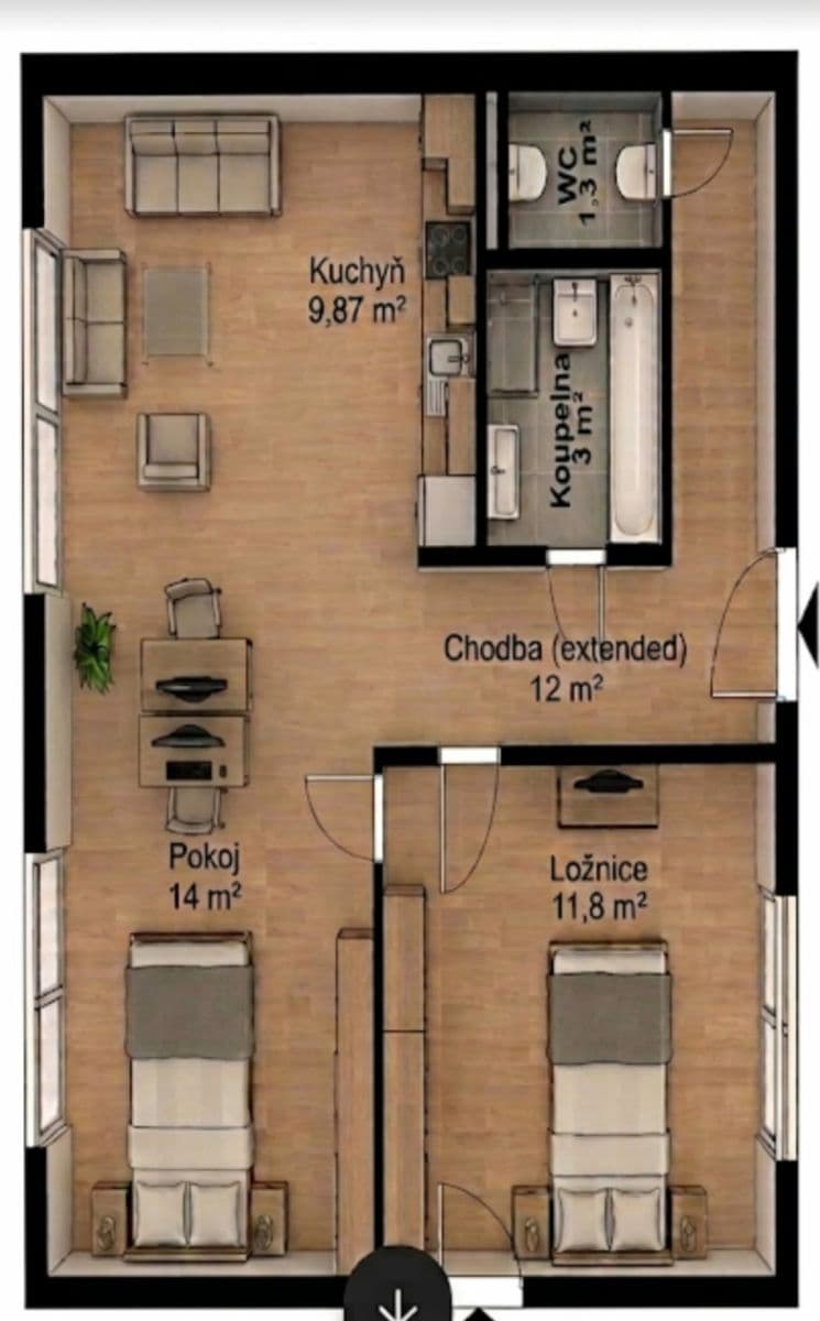 Prodej bytu 2+kk 53 m², Družstevní, Pohořelice, Jihomoravský kraj Prodej bytu 2+kk 53 m², Družstevní, Pohořelice, Jihomoravský kraj