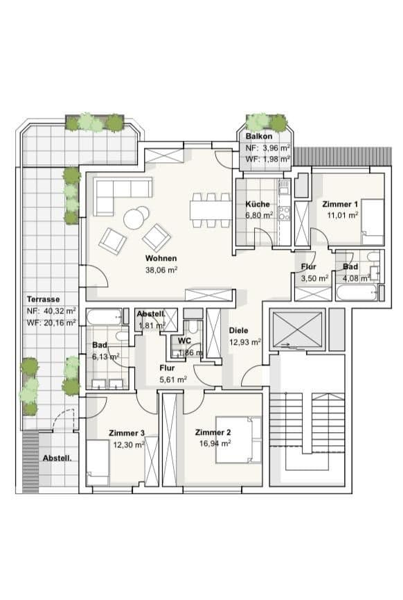Prodej bytu 4+kk 148 m², Roonstrasse 3, Dinslaken, Severní Porýní-Vestfálsko Prodej bytu 4+kk 148 m², Roonstrasse 3, Dinslaken, Severní Porýní-Vestfálsko