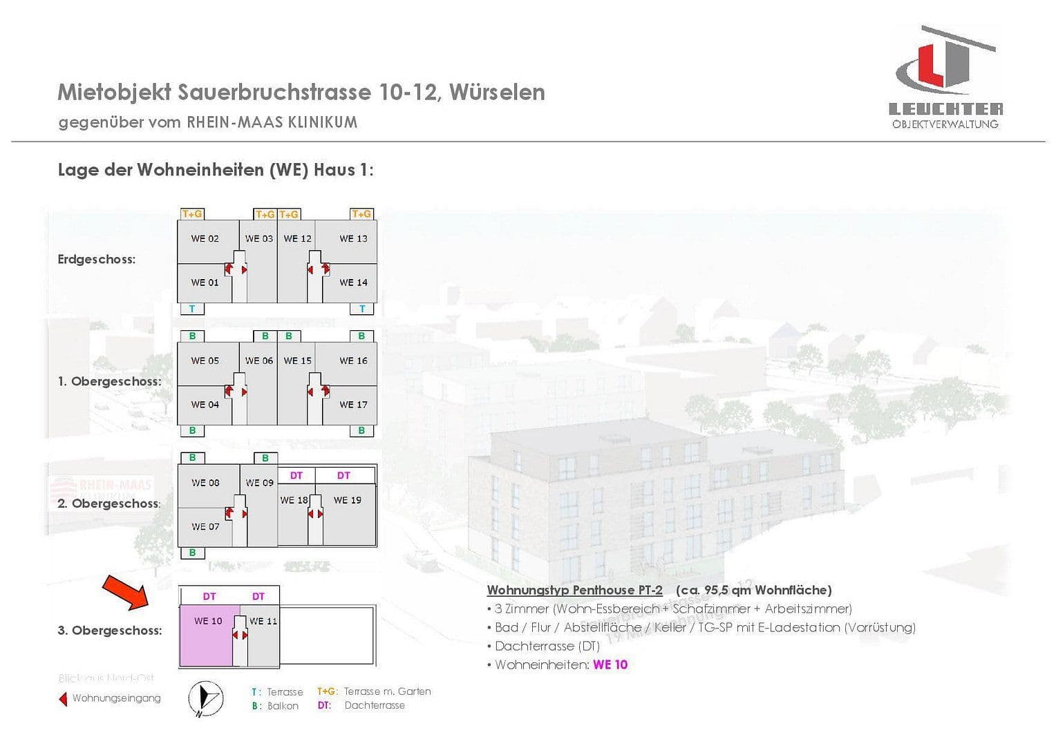 Pronájem bytu 3+1 96 m², Sauerbruchstraße 10-12, Würselen, Severní Porýní-Vestfálsko Pronájem bytu 3+1 96 m², Sauerbruchstraße 10-12, Würselen, Severní Porýní-Vestfálsko