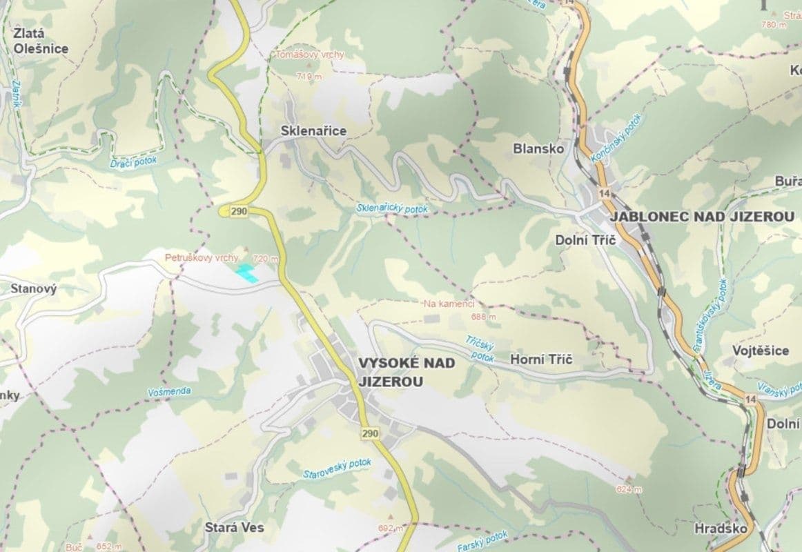 Prodej pozemku 13.970 m², Vysoké nad Jizerou, Liberecký kraj Prodej pozemku 13.970 m², Vysoké nad Jizerou, Liberecký kraj