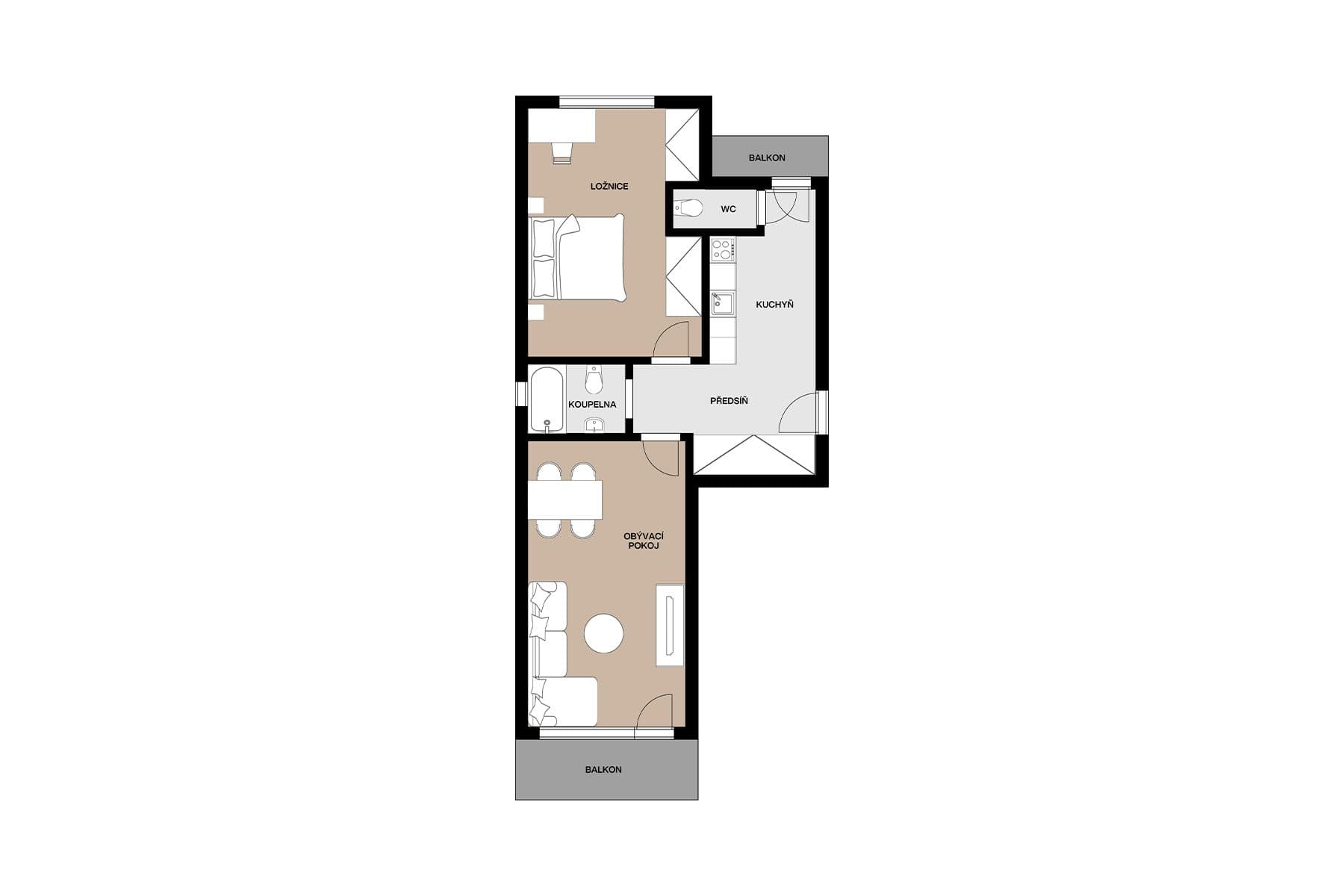Prodej bytu 2+kk 57 m², U Elektrárny, Praha, Praha Prodej bytu 2+kk 57 m², U Elektrárny, Praha, Praha