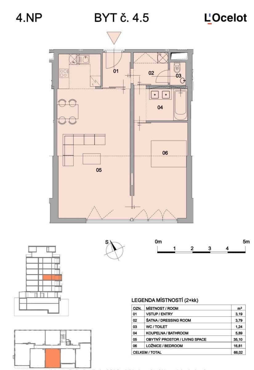 Pronájem bytu 2+kk 67 m², Ocelářská, Praha, Praha Pronájem bytu 2+kk 67 m², Ocelářská, Praha, Praha