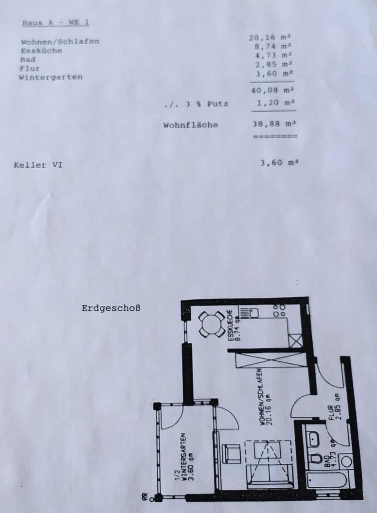 Pronájem bytu 1+kk 39 m², Eggenfelden, Bavorsko Pronájem bytu 1+kk 39 m², Eggenfelden, Bavorsko